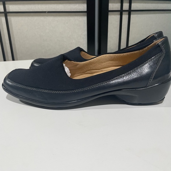 Naturalizer Justify Black Flats Leather Fabric Slip-On Shoes Women 10M - Picture 5 of 8
